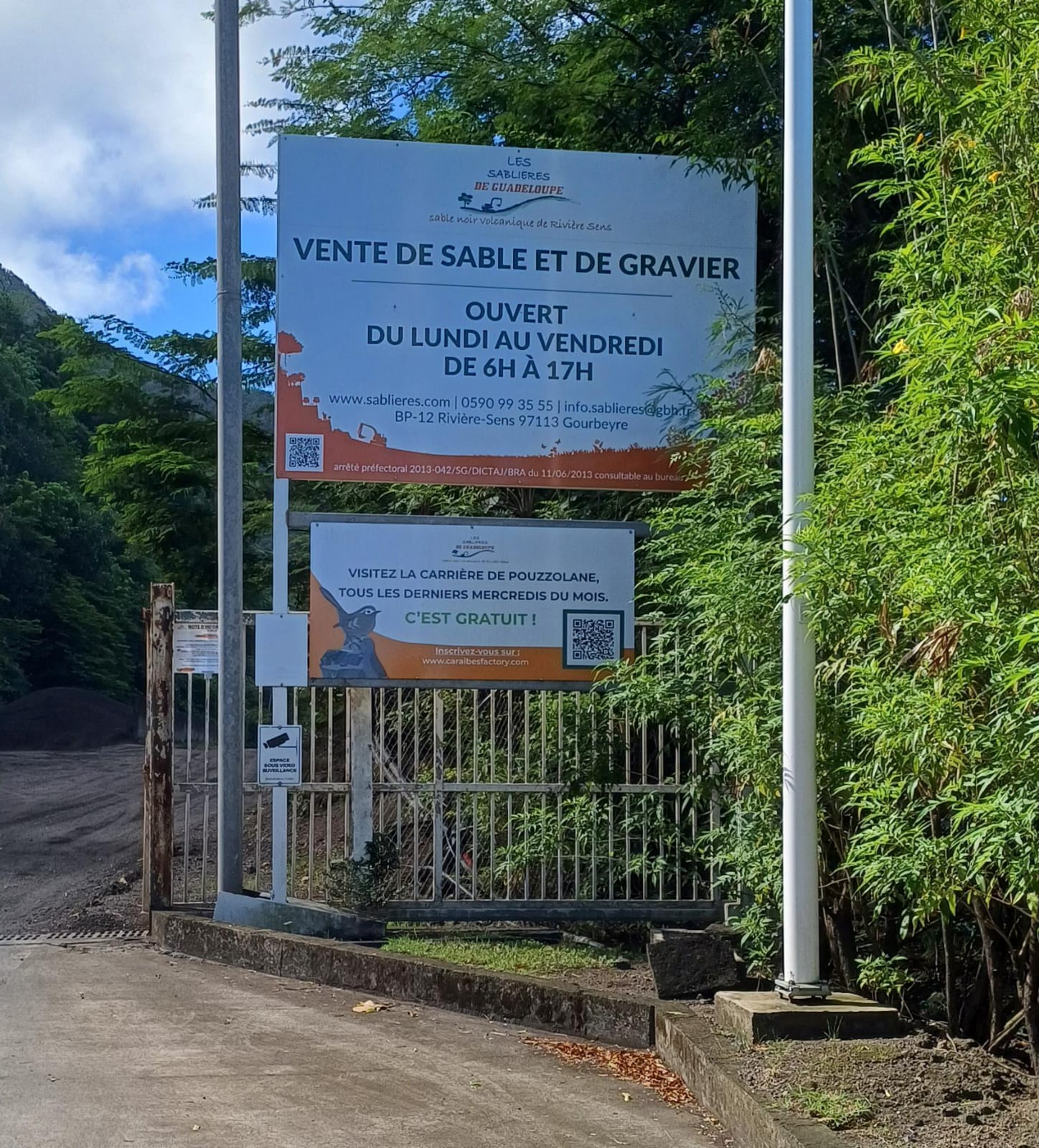 Visite de site : Carrière de Pouzzolane à Gourbeyre en Guadeloupe